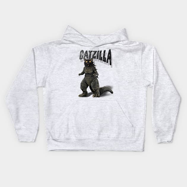 Catzilla Kids Hoodie by Abiarsa